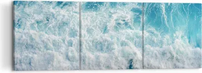 Produktbild von Bild auf Leinwand - Leinwandbild - Meer Welle Ozean - 120x40cm - Wand Bild - Wanddeko - Wandbilder - Leinwanddruck - Bilder - Kunstdruck - Wanddekoration - Leinwand bilder - Wandkunst - CA120x40-4067