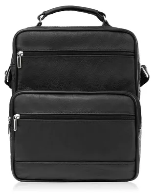Produktbild von Herren Leder Umhängetasche schwarz Postbag für Arbeit Abruzzo ABR-21