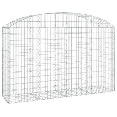 Obrázek produktu pro vidaXL Gabion s vysokým obloukem 200x50x120/140 cm Pozinkované železo