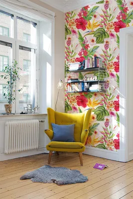 Produktbild von Coloray Fototapete 152x104 cm An Einer Wand Latex Latextapete - Utensilien-Hibiscus-Blumen