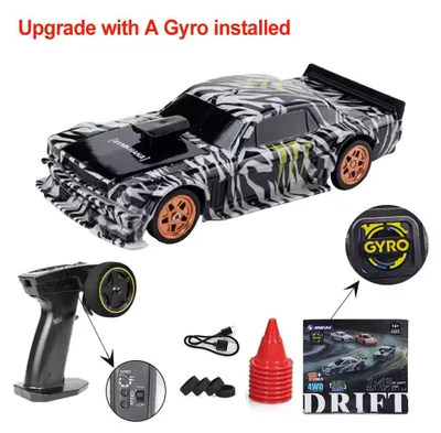 Produktbild von JIKEFUN 1:43 RC Drift Auto 4WD Schwarz - Klassischer Mustang-Stil mit Gyro