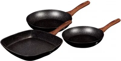 Zdjęcie produktu dla Zestaw 3 Patelni Granitowych Berlinger Haus Bh-7101
