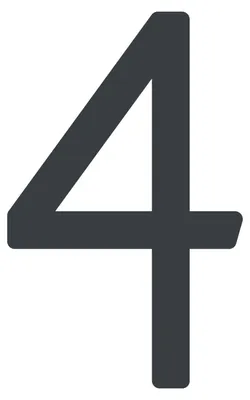 Produktbild von Moderne Hausnummer ''4'' - 152 mm in  Anthrazit