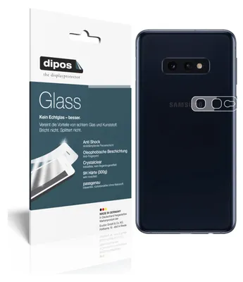 Produktbild von 2x Schutzfolie für Samsung Galaxy S10e Kameralinse - Anti-Shock 9H Folie dipos Glass Kunststoffglas