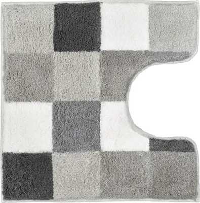 Produktbild von Kleine Wolke Badteppich Caro Flanell 55 cm x 55 cm WC-Vorleger mit Ausschnitt