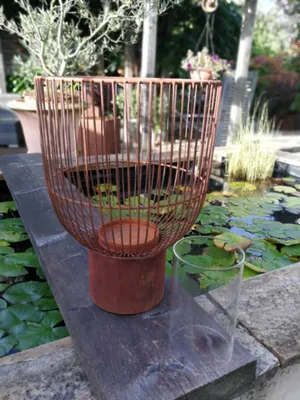 Produktbild von Edelrost Windlicht Cindy mit Glas Edelrost Windlicht Cindy - 30 cm
