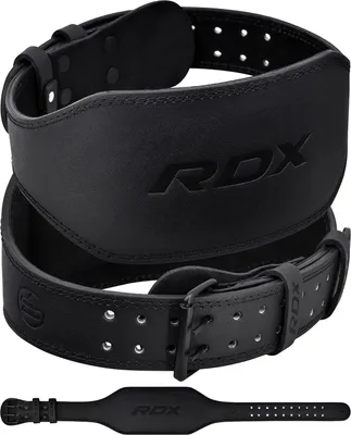 Produktbild von RDX Gewichthebergürtel Leder 4” und 6”, 10 Verstellbar Löcher Trainingsgürtel Schnalle, Powerlifiting Fitness Krafttraining Gürtel Bodybuilding, Gepolstert Gym Weight Lifting Belt, Männer Damen