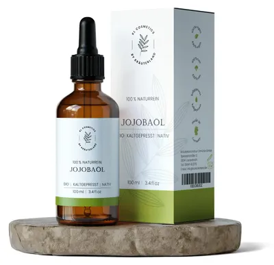 Produktbild von Kräuterland Bio Jojobaöl 100ml kaltgepresst & naturreines Hautöl