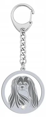 Produktbild von Mejk Jewellery Schlüsselanhänger Silber 925 Hund Phalene
