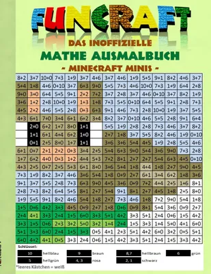 Produktbild von Funcraft - Das inoffizielle Mathe Ausmalbuch: Minecraft Minis (Cover Hase)