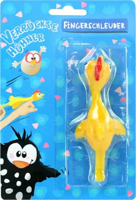 Produktbild von Gummihuhn - Fingerschleuder, Oster-Geschenkidee, 10cm Huhn