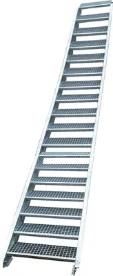 Produktbild von Stahltreppe verzinkt 18 Stufen Geschosshöhe 299-360cm / Stufenmaße 80 cm x 24 cm