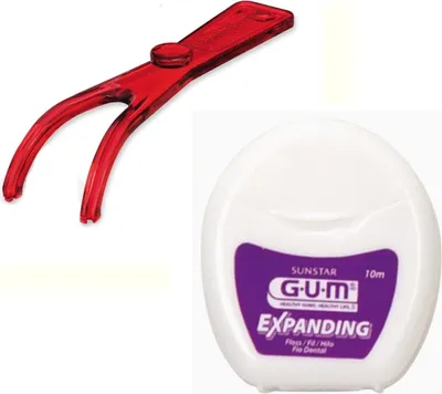Produktbild von GUM Flossmate Zahnseidehalter + GUM Expanding Floss 10 m