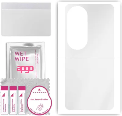 Produktbild von apgo Rückseite Schutzfolie, klar, kompatibel mit Oppo Reno10 PHW110, Hinten Hydrogel-Displayschutzfolie mit Positionierhilfe, kratzfest, einfache Montage