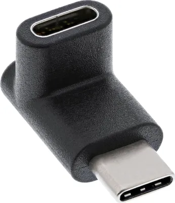 Image de InLine® Adaptateur USB 3.2 Gen.2, USB-C prise sur C prise femelle, haut/bas coudé