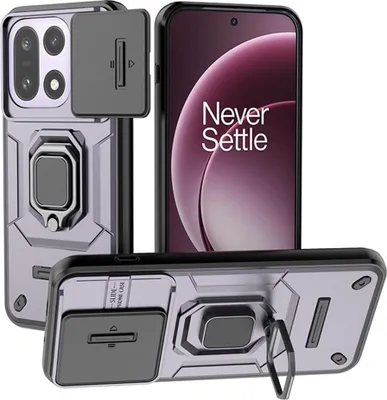Produktbild von OnePlus 15 Hülle - Coverup Armor Ring Ständer Back Cover mit Kamera Schutz - Violett