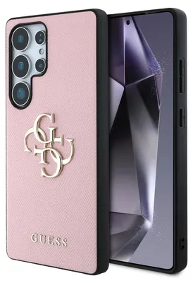 Obrázok produktu pre Guess Grained Big 4G Logo Small Classic Logo kryt pre Samsung Galaxy S25 Ultra ružový (GUHCS25LPGT4MBP)