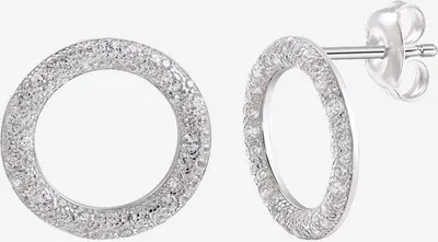 Produktbild von Ohrstecker - Weißgold 585 - Ring mit Brillanten