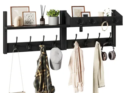 Produktbild von Solidchoice – Wandhaken mit Ablage für Kleidung und Accessoires
