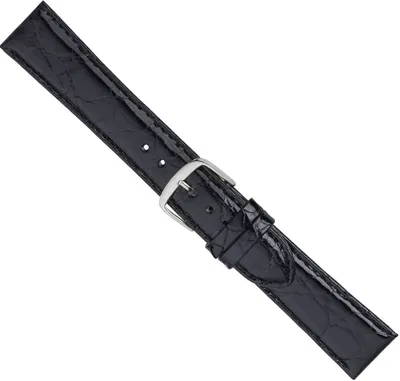 Produktbild von Ersatzband Uhrenarmband Leder Band schwarz 26572S, Stegbreite:18mm