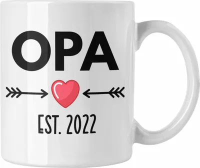 Produktbild von Trendation - Du Wirst Opa 2022 Geschenk Schwangerschaft Verkünden Opa Überraschung Baby Kaffeetasse (Weiß)