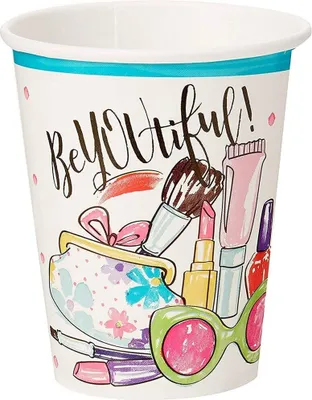 Produktbild von Unique Party - Party-Becher "Spa", Papier 8er-Pack SG24933 (Einheitsgröße) (Bunt)
