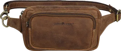 Produktbild von Greenburry Leder Bauchtasche braun Vintage Herren Damen Gürteltasche Hüfttasche 1743B-25