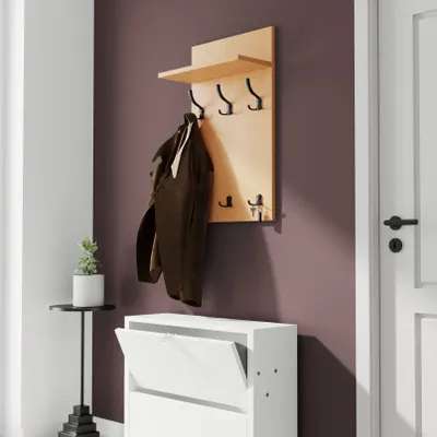 Obrázek produktu pro AKKE Bavaria Buche šatní panel MIDI - SCHWARZE háčky ŠxV: 50x80 cm