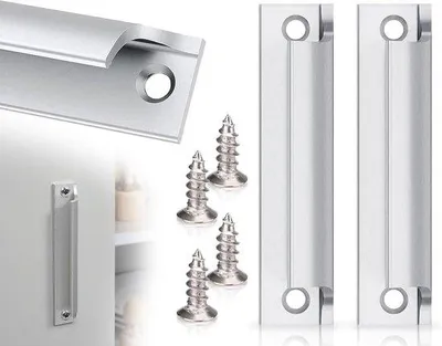 Produktbild von Aluminium Balkonriegelgriffe - Schiebetürgreifer - 9 cm Länge - Silberfarben