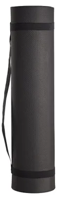Produktbild von Schwarze Yogamatte, Fitnessmatte, 180x60x0,8 cm