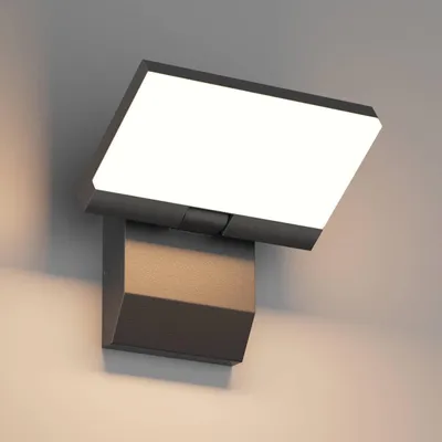 LED-Außenwandleuchte 24 W, IP65, 3000 K, schwarz
