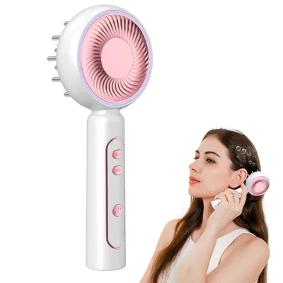 Produktbild von Kopfmassagegeräte, Massagekamm, Vier Anpassungsmodi, elektrisches Kopfmassagegerät, Drei Massageintensitäten, Kopfhaut-Massagebürste, Typ-C-Laden