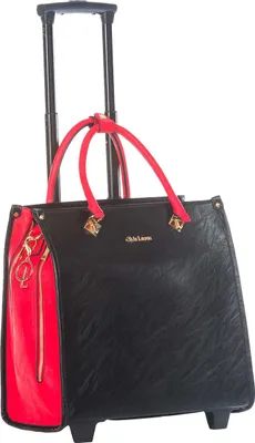 Produktbild von Damen Aktentasche Trolley schwarz rot BOWATEX, Laptoptasche Umhängetasche