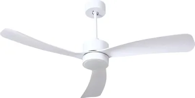 Produktbild von BELIANI Deckenventilator Weiß Kunststoff mit LED Beleuchtung Fernbedienung Modernes Design Skandinavischer Stil Wohnzimmer