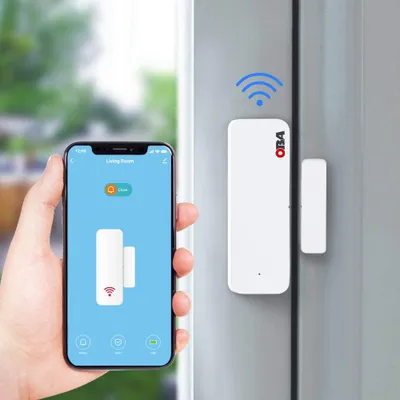 Productafbeelding van Oba beveiligings-WiFi-deursensor voor deuren en ramen, met meldingen via