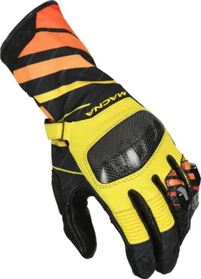 Obrázek produktu pro Macna Krown perforované motocyklové rukavice, žluté/černé, L