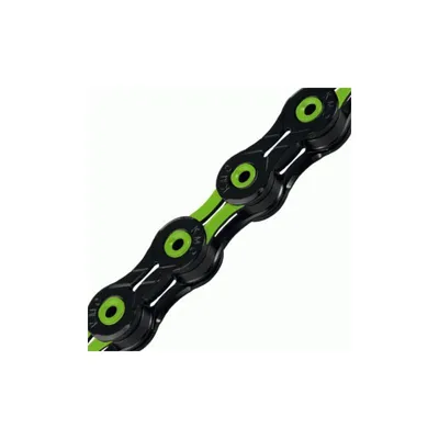 Immagine prodotto di Catena KMC DLC11 a 11 velocità, 118 maglie Missing Link, 1/2x11/128, nero/verde