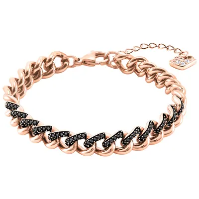 Productafbeelding van Swarovski 5414993 Armband, damesmodel, Lane, zwart, roséverguld