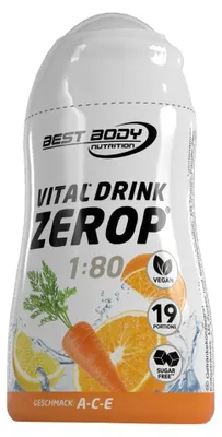 Produktbild von Best Body Nutrition - Vital Drink Zerop - 48 ml Squeeze Flasche, 1 x 48 ml Squeeze Flasche, Geschmack: ACE