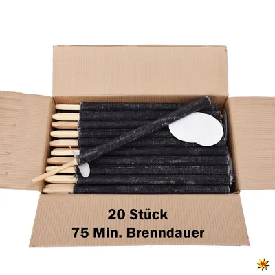 20 Wachsfackeln mit 75 Min. Brenndauer Fackeln