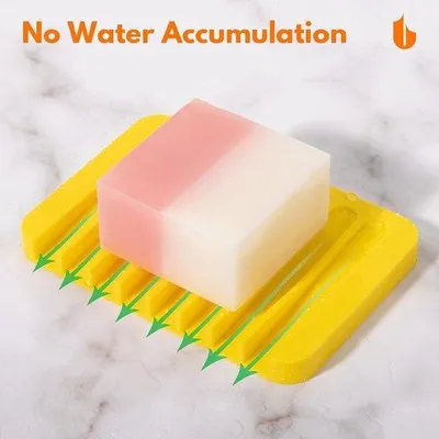 Produktbild von Dusche-Wassermöwe Seifenhalter für Badezimmer Küchenzähler Gelb