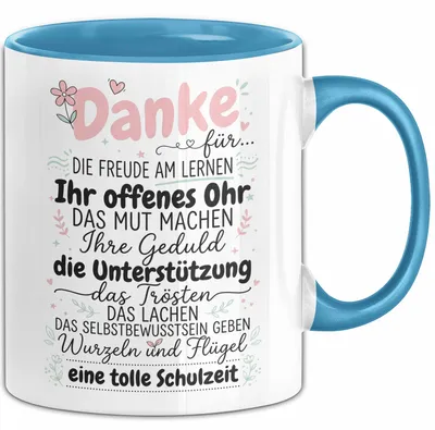Produktbild von Lehrer Wertschätzung Danke Tasse Geschenk Lustige Geschenkidee Spruch Danke Für (Blau)