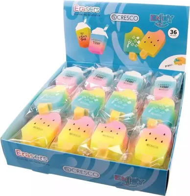 Zdjęcie produktu dla Gumka do ścierania Enjoy (36szt) - Cresco