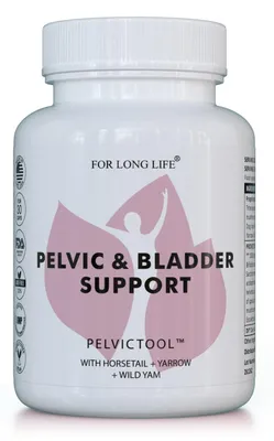 Produktbild von PELVICTOOL Nahrungsergänzungsmittel mit Vitalpilzextrakten, Mädesüß, Hagebutte, Schachtelhalm und Probiotika | 120 vegane Kapseln