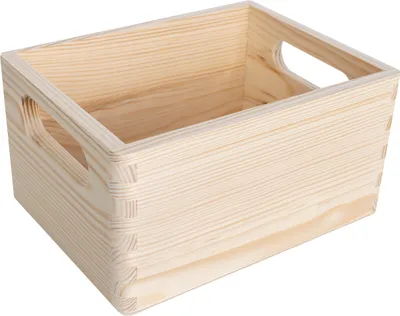 Immagine prodotto di Creative Deco Grande Scatola in Legno 19,5x15x10 cm | con Maniglie, Portaoggetti | Ideale per Decoupage, Documenti, Attrezzi e Portagiochi