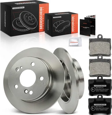 Image de Frankberg 2x disques de frein 4x plaquettes de frein essieu arrière pour Mercedes-Benz Classe C W202 1.8L 2.0L 2.2L 2.3L 2.5L