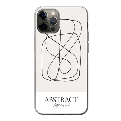 Produktbild von MuchoWow® Handyhülle Schutzhülle Hülle für iPhone 13 Pro Kunst - Linienkunst - Abstrakt Silikon Softcase Handy Hülle - Handy-Tasche
