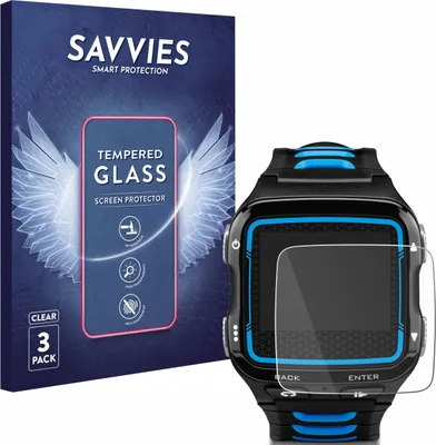 Produktbild von 3x Savvies Schutzglas für Garmin Forerunner 920XT Displayschutz 9H Glas klar transparent