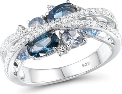 Produktbild von Damen-Ring, X-förmiger Zirkonia-Schmuck, Vintage-Ring mit hellem Glanz für den täglichen Gebrauch-Silber,US 11