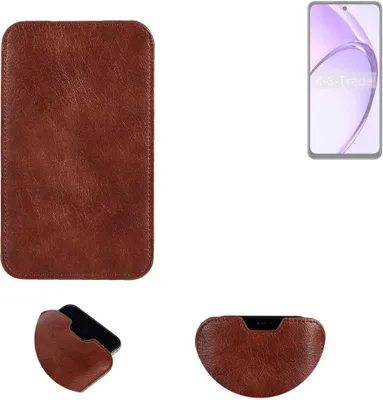 Produktbild von K-S-Trade Schutzhülle Handyhülle kompatibel mit Oppo A3 PKA110 Handytasche Kunstleder Sleeve in braun